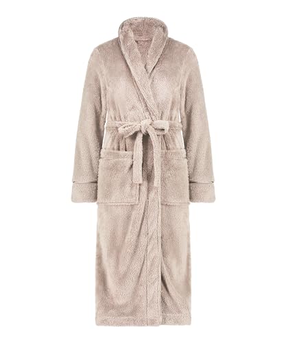 Hunkemöller Bademantel Fleece - taupe - XL/XXL von HUNKEMÖLLER