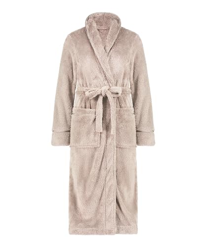 Hunkemöller Bademantel Fleece - taupe - XXS/XXS von HUNKEMÖLLER