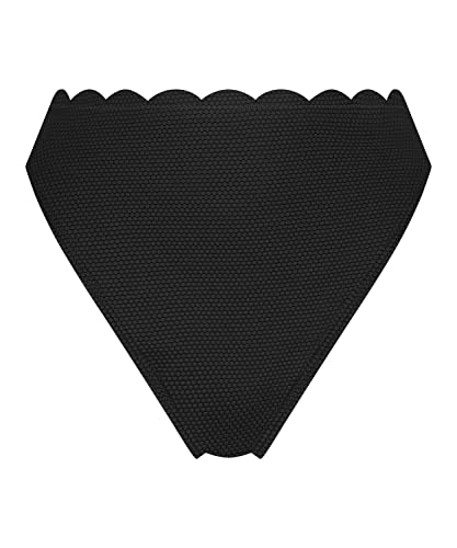Hunkemöller Bikini Slip Rio Scallop - Nero - XS von HUNKEMÖLLER