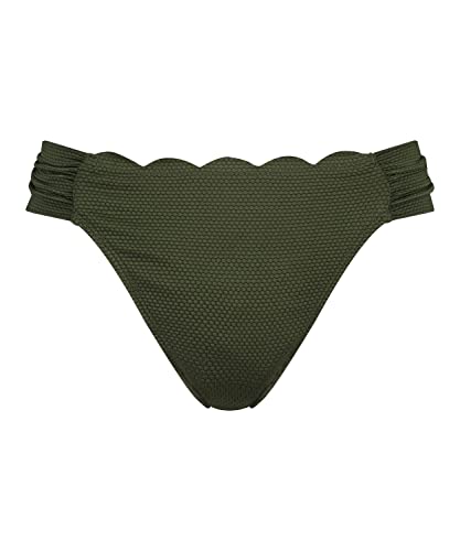 Hunkemöller Bikini-Slip Scallop - Khaki - S von HUNKEMÖLLER