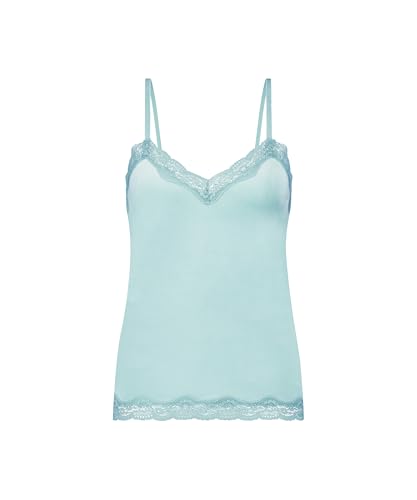 Hunkemöller Cami Top Velours Lace - Harbor Gray - M von HUNKEMÖLLER