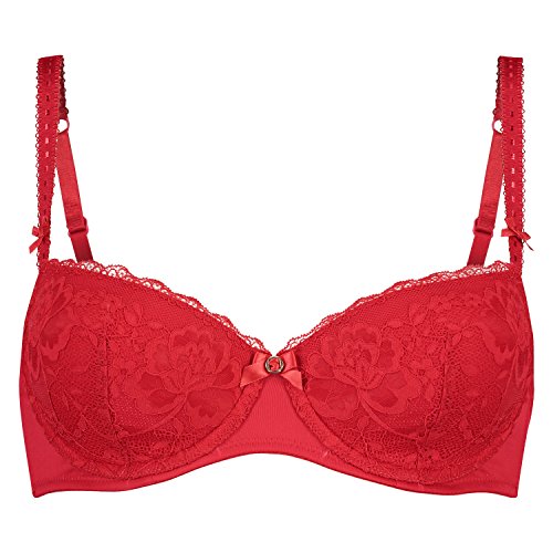 Hunkemöller Damen Vorgeformter Bügel-BH Maya, Tango Red, 70E von HUNKEMÖLLER