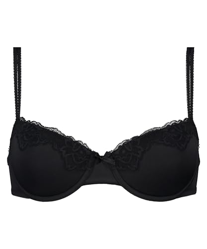 Hunkemöller Damen Vorgeformter Bügel-BH Secret Lace C65, Black von HUNKEMÖLLER