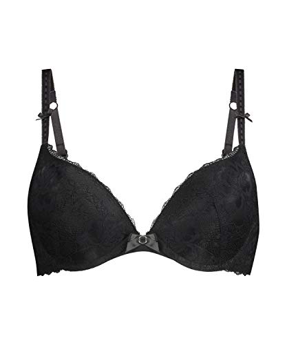 Hunkemöller Damen Vorgeformter Bügel-Push-up-BH Maya E70, Black von HUNKEMÖLLER