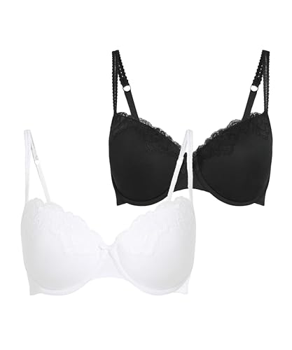 Hunkemöller Doppelpack Vorgeformter Bügel-BH - Caviar - 75B von HUNKEMÖLLER