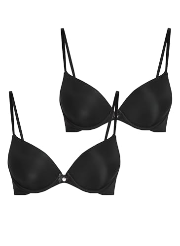 Hunkemöller Doppelpack Vorgeformter Bügel-BH - Caviar - 80A von HUNKEMÖLLER