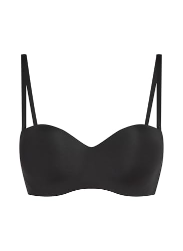 Hunkemöller Gepolsterter trägerloser Push-Up BH mit Bügeln Smooth - Caviar - 70A von HUNKEMÖLLER