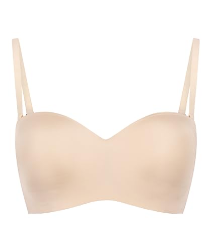 Hunkemöller Gepolsterter trägerloser Push-Up BH mit Bügeln Smooth - Linen - 75C von HUNKEMÖLLER