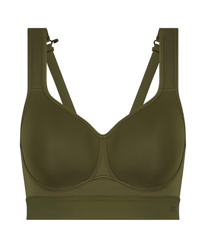 Hunkemöller HKMX Sport-BH The All Star Level 2 - Dark Olive - 75D von HUNKEMÖLLER