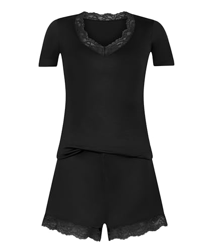 Hunkemöller Jersey Pyjamaset - Black - S von HUNKEMÖLLER
