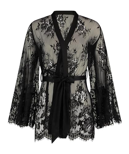 Hunkemöller Kimono Lace Isabelle - black - M/L von HUNKEMÖLLER