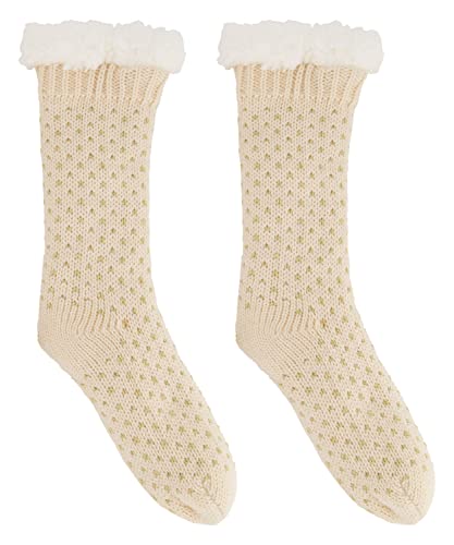 Hunkemöller Lurex-Stiefelsocken Grace - off white - 36/37 von HUNKEMÖLLER