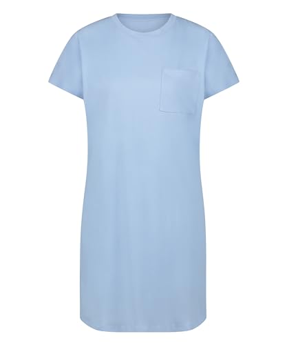 Hunkemöller Nachthemd Rundhalsausschnitt - Powder Blue - XL/XXL von HUNKEMÖLLER