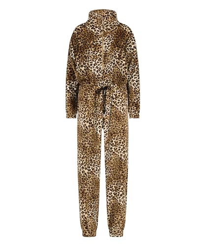 Hunkemöller Onesie Flanell Fleece - Oatmeal Melee - XS von HUNKEMÖLLER