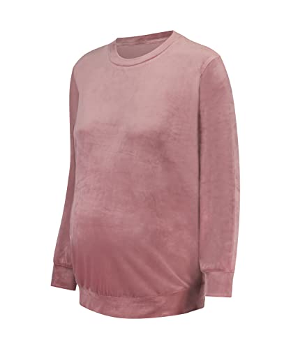 Hunkemöller Schwangerschafts-Top Velours - Nostalgia Rose - L von HUNKEMÖLLER