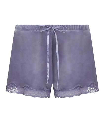 Hunkemöller Shorts aus Velours mit Spitze - Daybreak - S von HUNKEMÖLLER