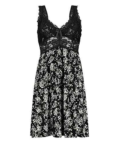 Hunkemöller Slipdress Nora Lace - Black - XS von HUNKEMÖLLER