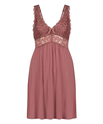 Hunkemöller Slipdress Nora Lace - Rose Brown - XS von HUNKEMÖLLER