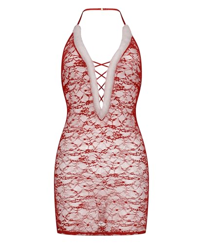 Hunkemöller Slipdress Santa - Tango red - S von HUNKEMÖLLER