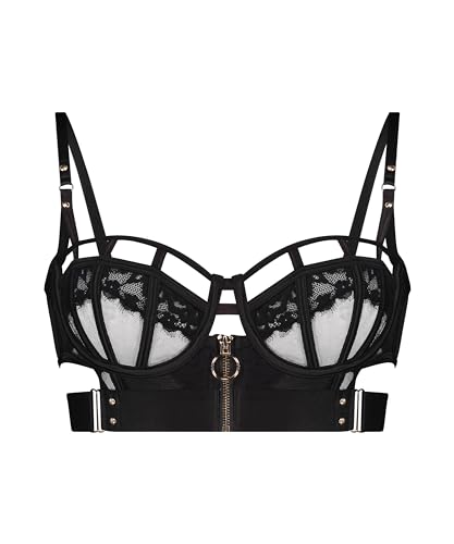 Hunkemöller Unwattierter Longline-Bügel-BH Sable - Caviar - 70C von HUNKEMÖLLER