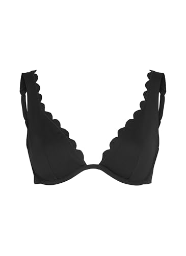 Hunkemöller Unwattiertes Bügel-Bikini-Top Scallop - Caviar - 70D von HUNKEMÖLLER