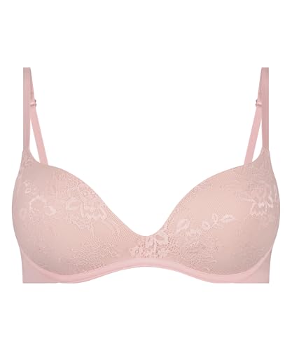 Vorgeformter BH ohne Bügel Lea Lace - Silver pink - 80C von HUNKEMÖLLER