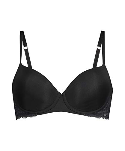 Hunkemöller Vorgeformter Bügel-BH Angie mit Spitze - Black - 90C von HUNKEMÖLLER