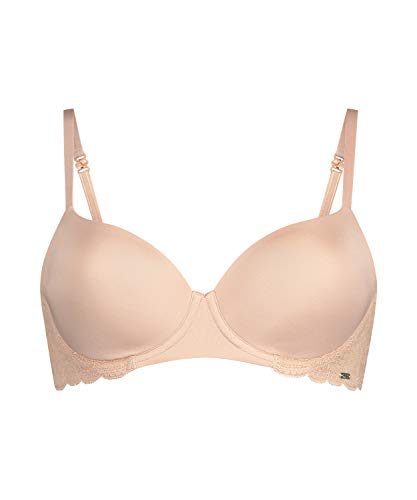 Hunkemöller Vorgeformter Bügel-BH Angie mit Spitze - tan - 80D von HUNKEMÖLLER