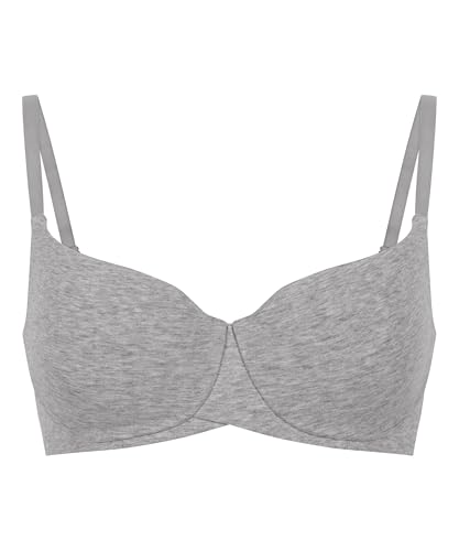 Hunkemöller Vorgeformter Bügel-BH aus Baumwolle - Grey - 80E von HUNKEMÖLLER