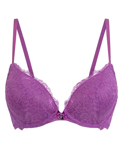 Hunkemöller Vorgeformter Push-up-Bügel-BH Marine - Cattleya Orchid - 75A von HUNKEMÖLLER