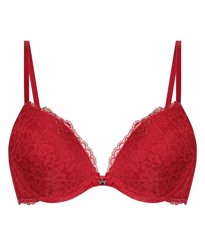 Hunkemöller Vorgeformter Push-up-Bügel-BH Marine - Chili Pepper - 80B von HUNKEMÖLLER