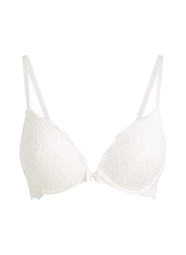 Hunkemöller Vorgeformter Push-up-Bügel-BH Marine - Snow White - 80A von HUNKEMÖLLER