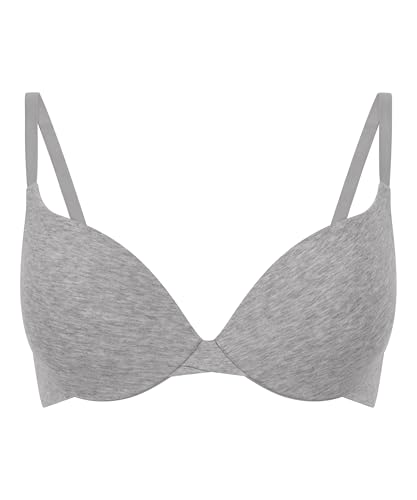 Hunkemöller Vorgeformter Push-up-Bügel-BH aus Baumwolle - Grey - 80E von HUNKEMÖLLER