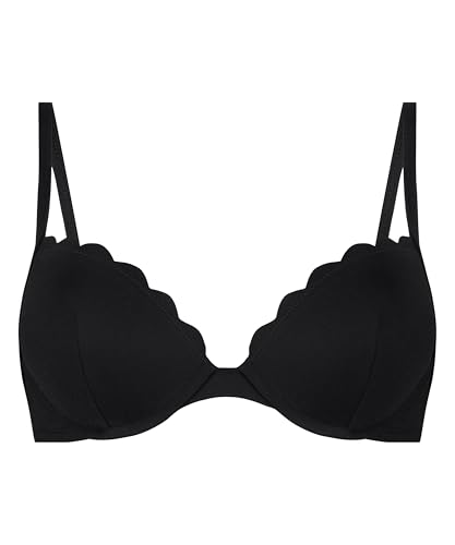 Hunkemöller Vorgeformtes Bügel-Bikinitop Scallop - Caviar - 80F von HUNKEMÖLLER