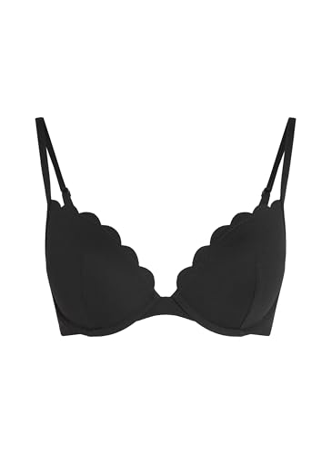 Hunkemöller Vorgeformtes Push-up Bügel-Bikinitop Scallop Cup A - E - Caviar - 70B von HUNKEMÖLLER