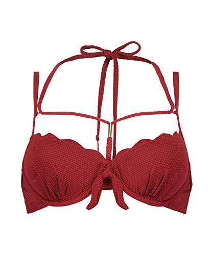 Hunkemöller Wattiertes Bügel-Bikinioberteil Scallop - Rhubarb - 65F von HUNKEMÖLLER