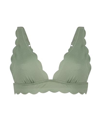 Triangel-Bikini-Oberteil Scallop - Hedge Green - M von HUNKEMÖLLER