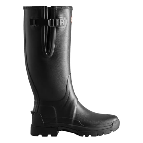 HUNTER Balmoral Side Adjustable Neo Lined Tech Sole Tall Mens Wellington Boots 40-41 EU Black von HUNTER