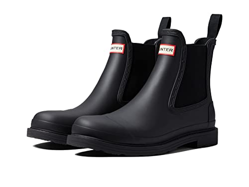 HUNTER Commando Chelsea Boot Black 8 M von Hunter
