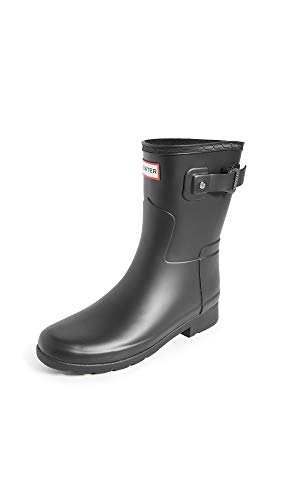 HUNTER Damen Gummistiefel schwarz/feuerrot/ecru 37 von HUNTER