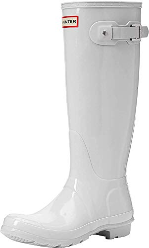 Hunter Damen High Wellington Boots Gummistiefel, Weiß (White Wht) von HUNTER