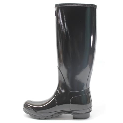 HUNTER Damen Original Glanz Schneestiefel - Schwarz -40 von HUNTER