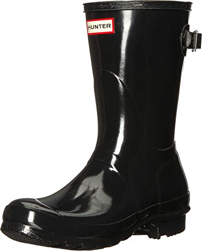 Hunter Damen Retro Originale Regolabile Corto Lucido Modischer Stiefel, schwarz Hochglanz, 42 EU von HUNTER