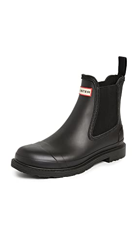 HUNTER Herren Gummistiefel schwarz/weiß/feuerrot 43 von HUNTER