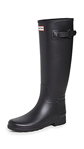 HUNTER Refined Tall Womens Wellington Boots 42 EU Black von HUNTER