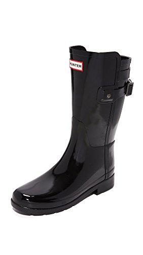 HUNTER Unisex Original Refined Short Gloss Gummistiefel, Schwarz (Black), 36 EU von HUNTER