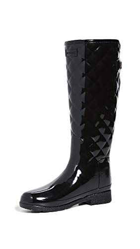 HUNTER Unisex Quilted Gummistiefel, Black, 38 EU von HUNTER