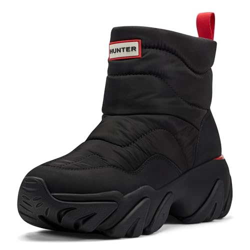 Hunter Damen Debra Waterproof Ankle Boot, Schwarz Leder, 42 EU von HUNTER
