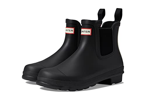 Hunter Damen Original Chelsea Tri-Colour Logo Gummistiefel, Schwarz, 37 EU von HUNTER