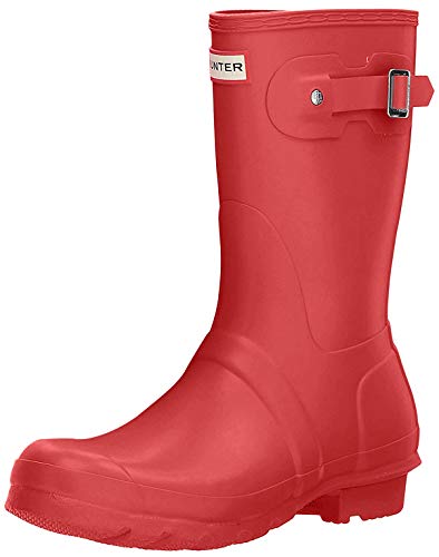 Hunter Damen Original Short Kurzschaft Gummistiefel, Rot (Military Red), 35/36 EU (3 UK) von HUNTER